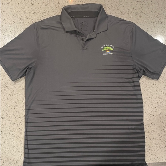 Nike Other - Nike Dark Gray Men's Polo Shirt with Embroidered Logo
